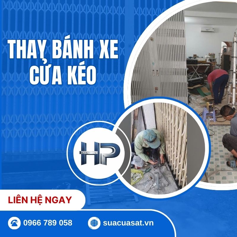 Kiểm tra bánh xe khi sửa cửa kéo Đài Loan bị kẹt hoặc kéo nặng