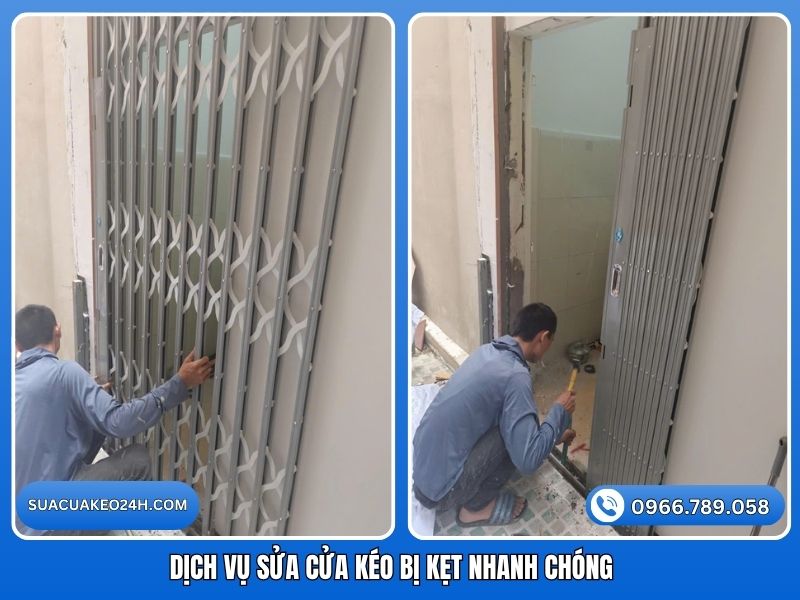 Dịch vụ sửa cửa kéo bị kẹt nhanh chóng tận nhà TPHCM