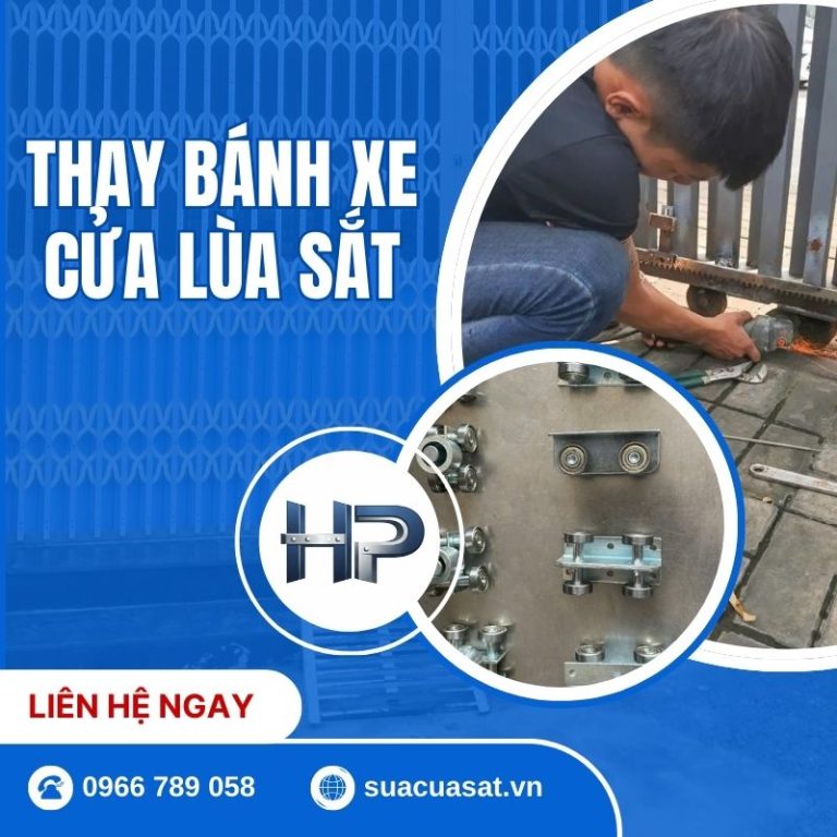 Thay Bánh Xe Cửa Lùa Sắt: Hướng Dẫn Kỹ Thuật & Báo Giá 2026