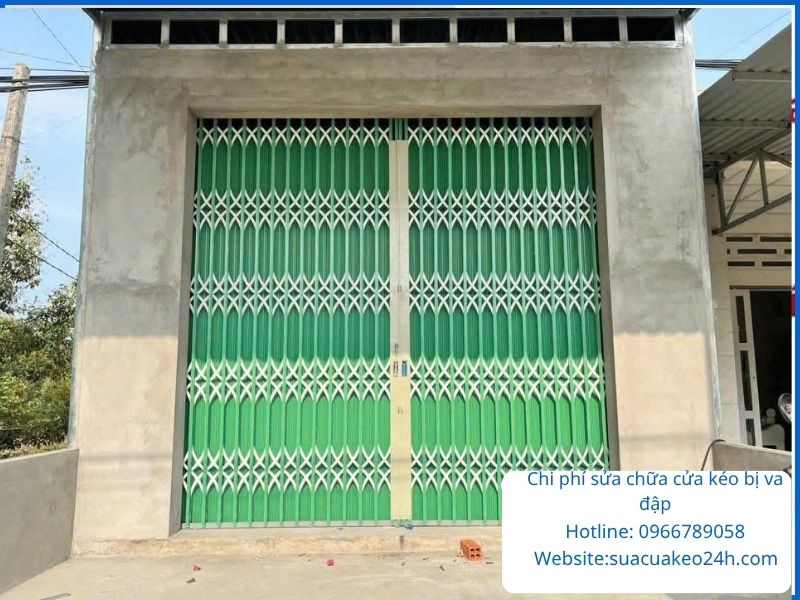 Báo giá chi phí sửa chữa khắc phục cửa kéo bị cong méo do va đập