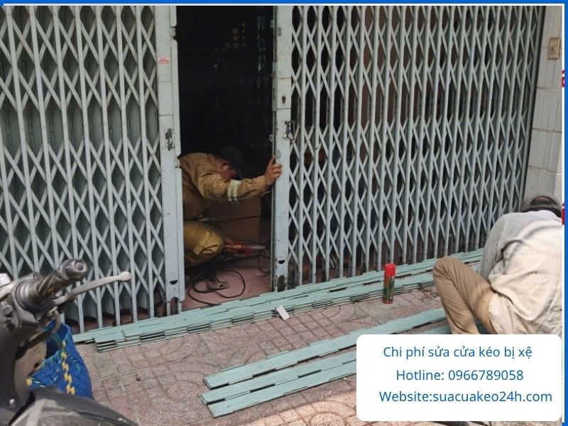 Báo giá chi phí sửa chữa khắc phục sự cố cửa kéo bị xệ