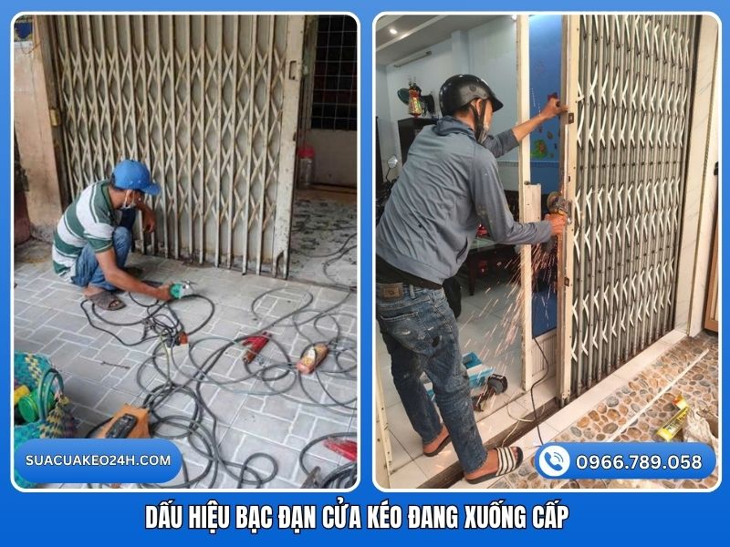 Dấu Hiệu Bạc Đạn Cửa Kéo Xuống Cấp