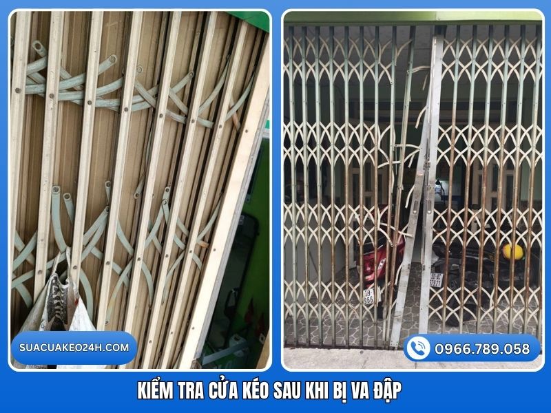 Kiểm tra toàn bộ hệ thống cửa kéo sau sự cố va đập mạnh tại nhà
