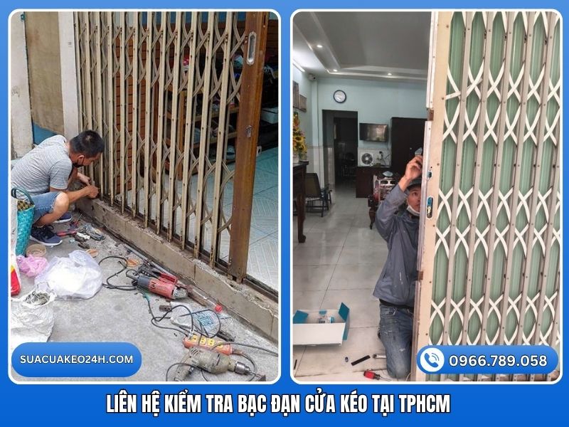 Thợ liên hệ kiểm tra thay bạc đạn cửa kéo tận nhà tại TPHCM
