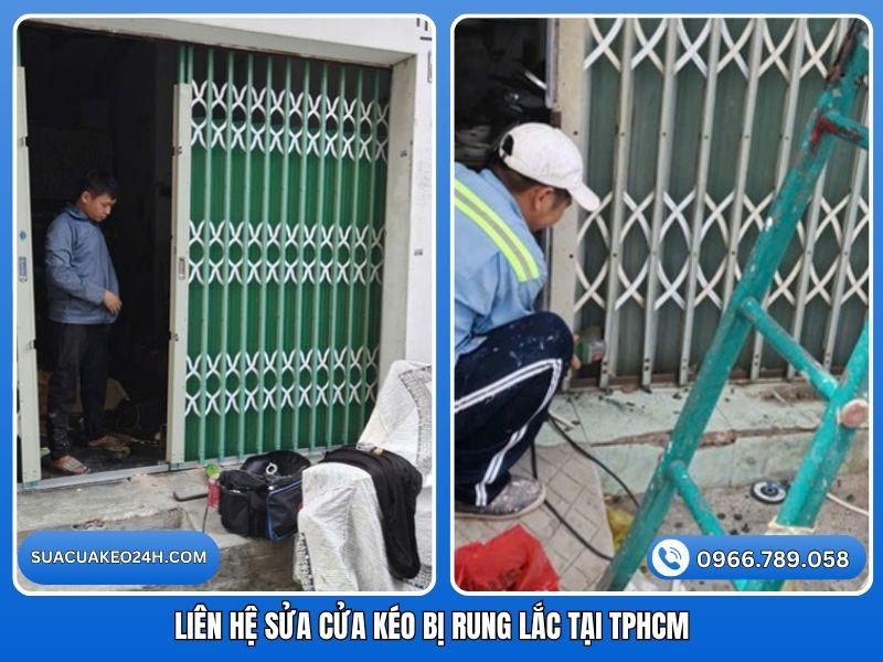Liên hệ thợ sửa cửa kéo bị rung lắc lỏng lẻo tận nhà tại TPHCM