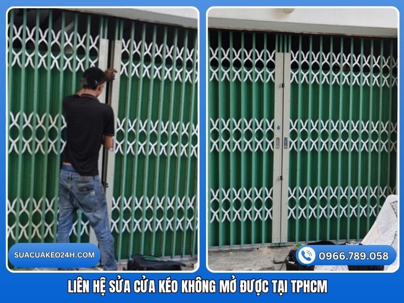 Liên hệ thợ sửa cửa kéo không mở được tận nhà uy tín tại TPHCM