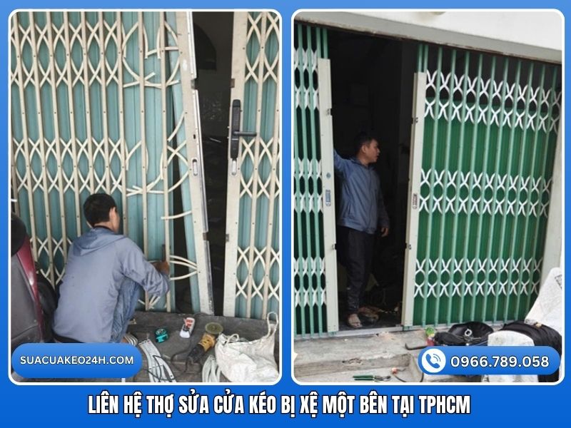 Liên hệ thợ sửa cửa kéo bị xệ một bên tận nhà tại TPHCM