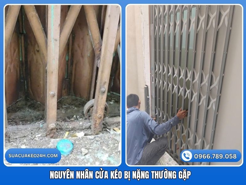 Tìm hiểu các nguyên nhân cửa kéo bị nặng thường gặp nhất