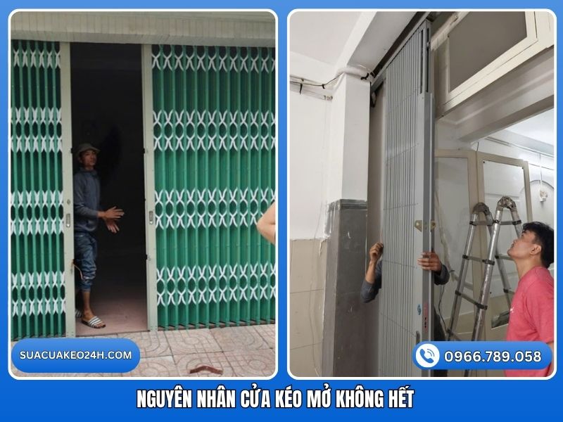 Tìm hiểu các nguyên nhân phổ biến khiến cửa kéo mở không hết