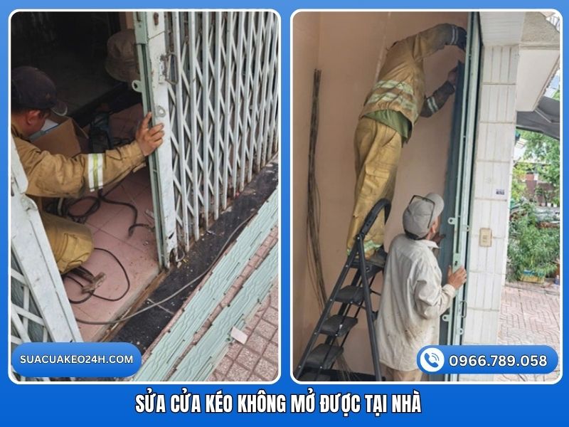 Thợ thi công sửa cửa kéo không mở được tại nhà an toàn chuyên nghiệp
