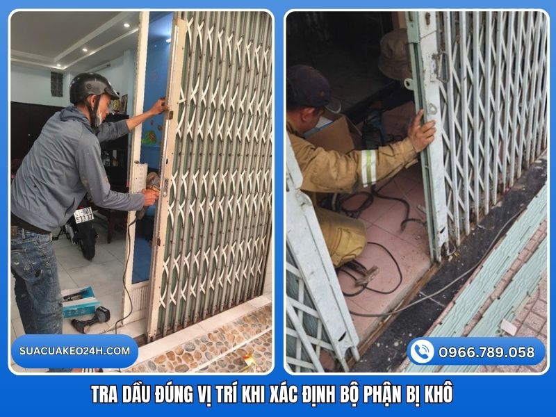 Hướng dẫn tra dầu đúng vị trí khi cửa kéo bị khô kẹt không mở được