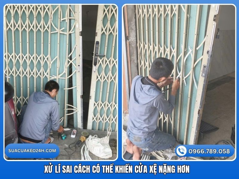 Cảnh báo xử lý sai cách khiến cửa kéo bị xệ nặng hơn và hư hỏng ray