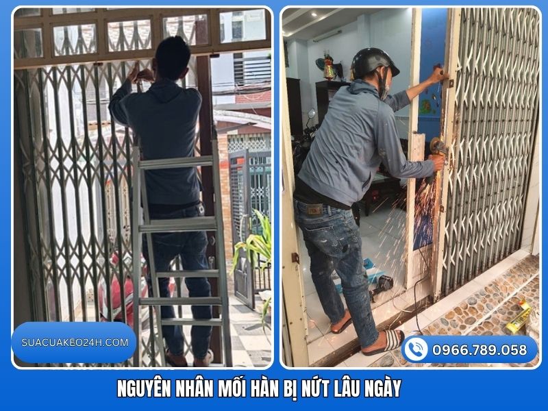 ìm hiểu nguyên nhân khiến mối hàn khung cửa kéo bị nứt gãy sau thời gian dài sử dụng