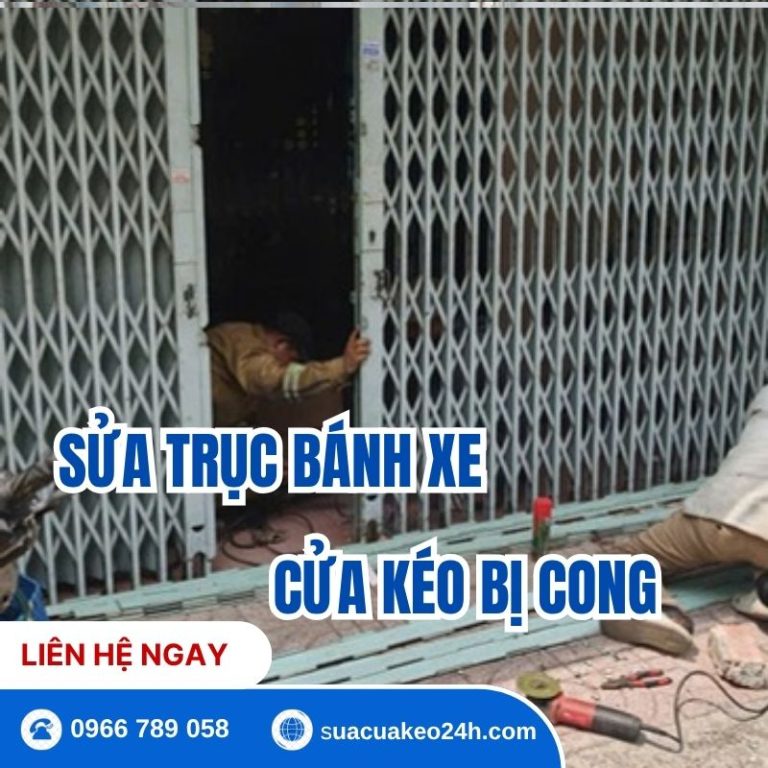 Thợ cơ khí nắn chỉnh sửa trục bánh xe cửa kéo bị cong kẹt rít tận nhà tại Sửa Cửa Kéo 24H